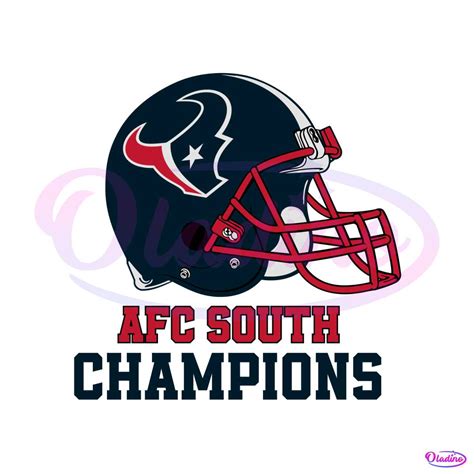 AFC South CHampions Houston Texans Helmet SVG