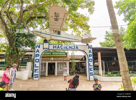 The main gate entrance to Hacienda Napoles at the museum in Colombia Stock Photo - Alamy