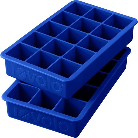 Tovolo Perfect Cube Ice Mold Trays, Sturdy Silicone, Fade Resistant, 1.25 Cubes, Set of 2 ...