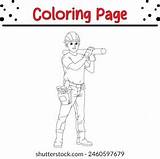 Plumber Boy Posing Pipe Coloring Book Stock Vector Royalty Free  sketch template