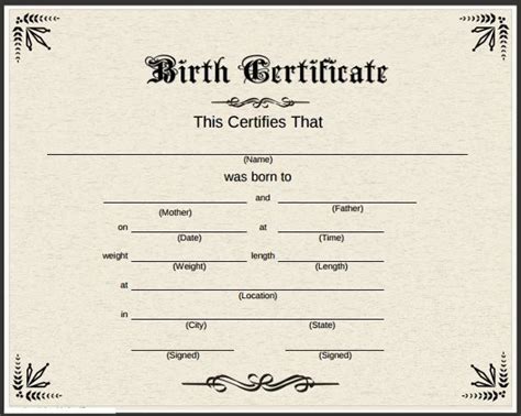 17+ Free Birth Certificate Templates | Professional Samples in Word & PDF