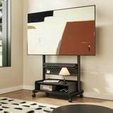 FITUEYES Sturdy Rolling Floor TV Stand Mount for 40-85 Inch,Height ...