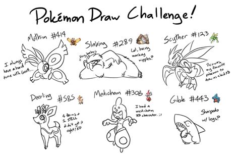 Pokemon Draw Challenge! by YinDragon on DeviantArt