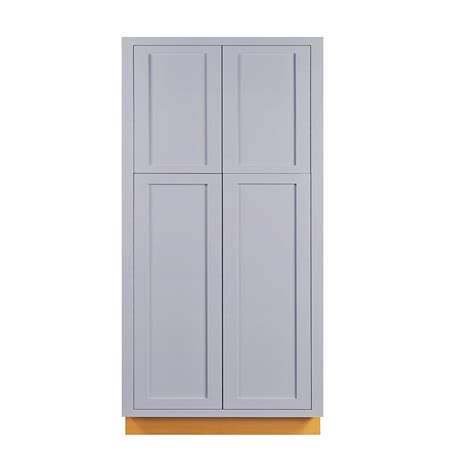 36" Wide 84" Tall Pantry Kitchen Cabinet Light Gray Inset Shaker - Unassembled - Walmart.com