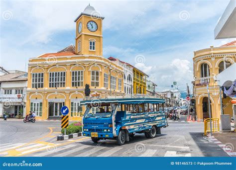 Phuket Town, Thailand: Phuket Old Town with Old Buildings in Sino ...