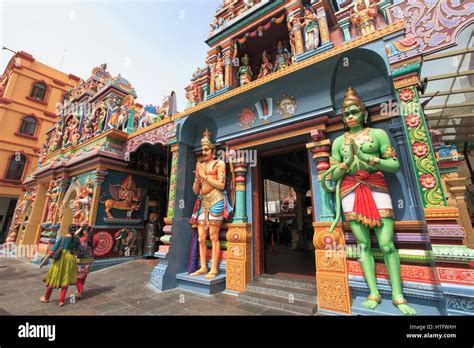 Singapore, Little India, Sri Vadapathira Kaliamman, hindu temple Stock Photo, Royalty Free Image ...