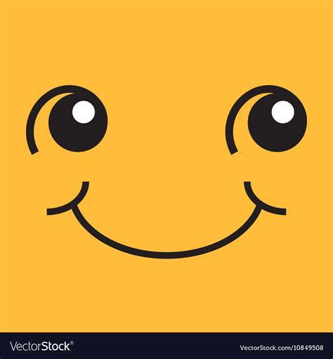 Smiling face with eyes and mouth Royalty Free Vector Image