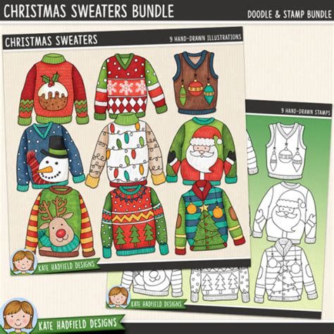 Christmas Sweaters digital scrapbook kit