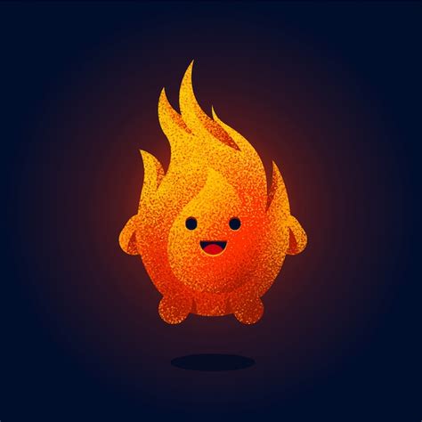 Premium Vector | Cute fire illustration