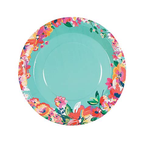 Bright Floral Dinner Plates (8Pc) - Party Supplies - 8 Pieces - Walmart.com - Walmart.com