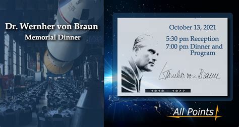 All Points to Attend Dr. Werner Von Braun Memorial Dinner - All Points Logistics