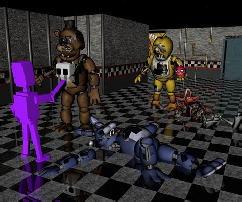 FNaF 3 destroyed animatronics by Valenme10XD on DeviantArt