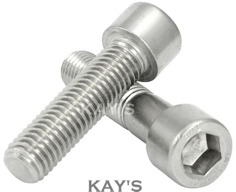 SOCKET CAP SCREWS A2 STAINLESS STEEL ALLEN KEY BOLTS M4, M5, M6, M8 ...