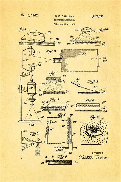 Carlson Electrophotography Xerography Patent Art 1942 Photograph by Ian ...