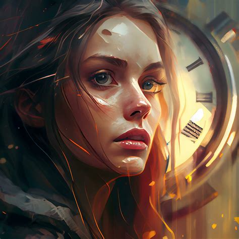 Fantasy portrait of a girl with a clock face. 3d rendering., Image 23573937 Stock Photo at Vecteezy