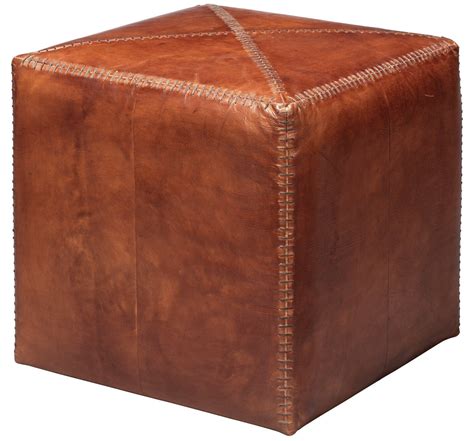 Leather Cube Ottoman | Foter