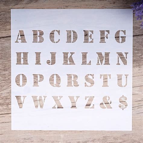 15 cm DIY Craft Letter Alphabet Stencils For Walls Painting ...