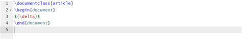 How to Use Delta Symbol in LaTeX