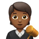 🧑🏾‍⚖️ Judge: Medium-Dark Skin Tone Emoji on Apple iOS 16.4