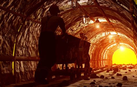 Wallpaper tunnel, mining, worker images for desktop, section рендеринг - download