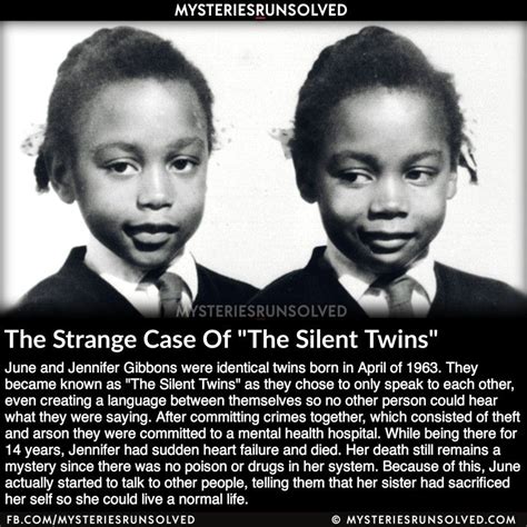 June Jennifer Gibbons – The Silent Twins | Scary facts, Creepy facts, Psychology fun facts