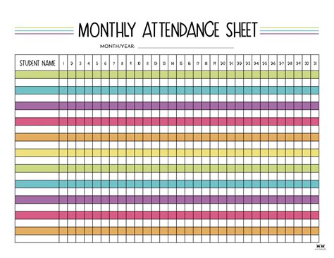 Attendance Calendar 2024 Free Homeschool Curriculum - Cecil Daphene