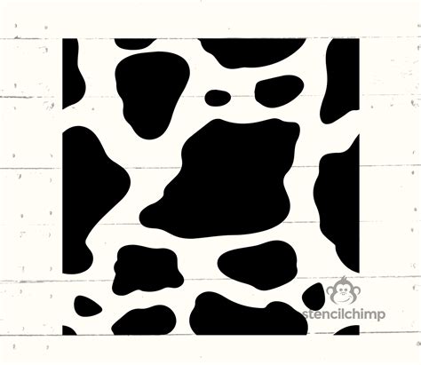 Stencil Cow Pattern Stencil Cow Hide Stencil Seamless Cow - Etsy