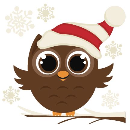 Winter Owl SVG cutting file christmas svg files