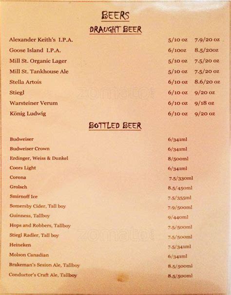 MUV Bar Menu, Menu for MUV Bar, St. Lawrence, Toronto - Urbanspoon/Zomato