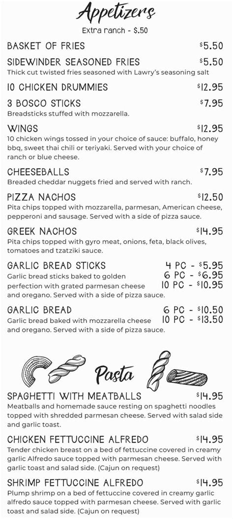 George's Pizza Menu, Brookings, SD