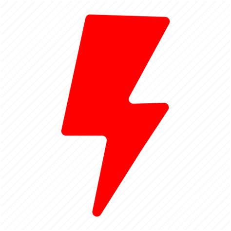 Bolt, electricity, flash, lightning, power, red, storm icon