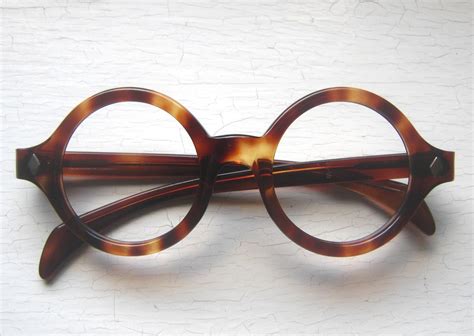 Large Thick 60's Round Tortoise Eyeglass Frames