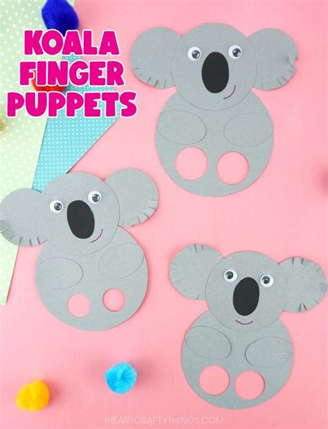 Download our free koala craft finger puppets template and get ready for an afternoon full of fun ...