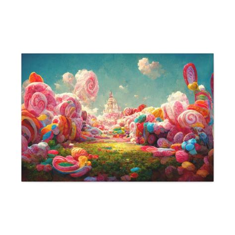 Candy Land Painting Art Print, Canvas Art, Candy Land Art, Colorful Painting, Modern Decor ...