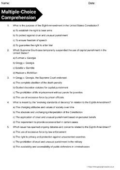 Eighth Amendment and Cruel and Unusual Punishment (Building a Nation, USA)