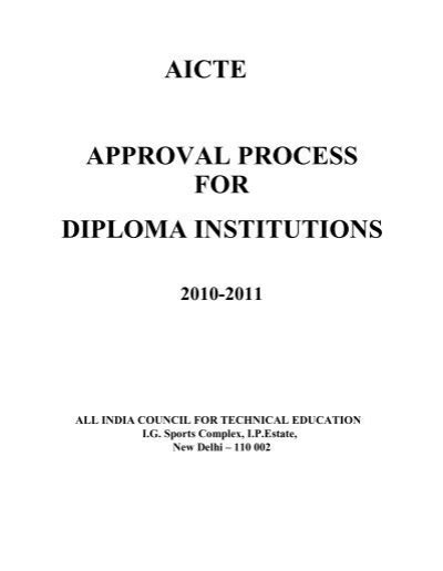 aicte approval process for diploma institutions - Directorate of ...