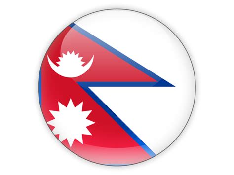 Round icon. Illustration of flag of Nepal