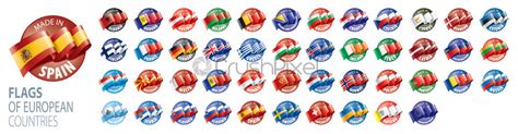 Set of flags of Europe Vector illustration - stock vector | Crushpixel