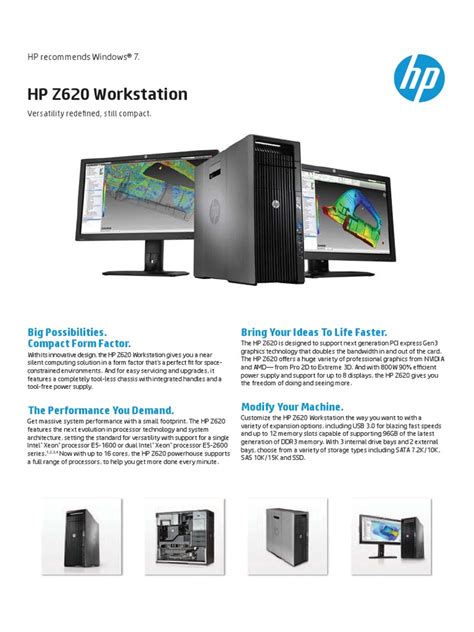 HP Z620 Workstation: +3Uhfrpphqgv:Lqgrzv | PDF | Computer Hardware ...