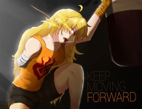 ArtStation - keep moving forward - Yang Xiao Long - RWBY fan art