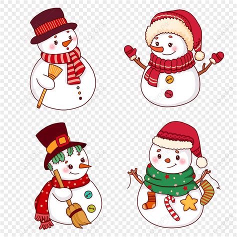 Cartoon Christmas Snowman PNG Images With Transparent Background | Free Download On Lovepik