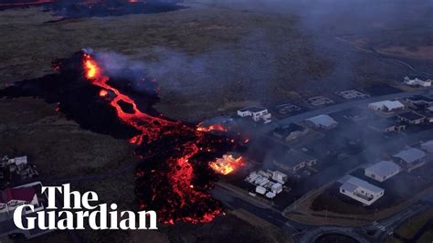 Drone footage shows lava engulfing Grindavík in Iceland - The Global Herald