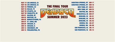 Dead and Co Final Tour Dates : r/gratefuldead