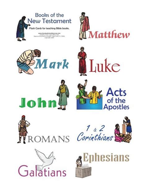 Print New Testament Flash Cards - Sunday School Sources