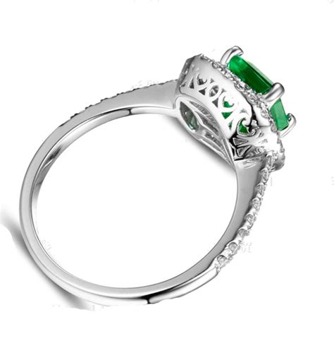 2 Carat princess cut Emerald and Diamond Double Halo Engagement Ring in ...