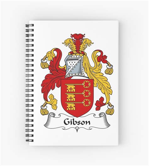 "Gibson Coat of Arms / Gibson Family Crest" Spiral Notebooks by ...