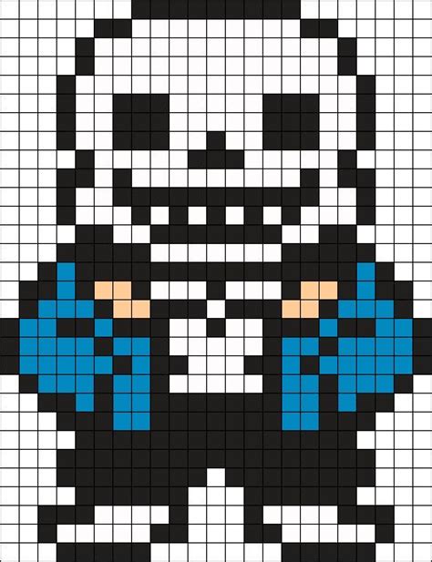 Sans From UnderTale Kandi Pattern | Undertale pixel art, Pixel art grid, Anime pixel art