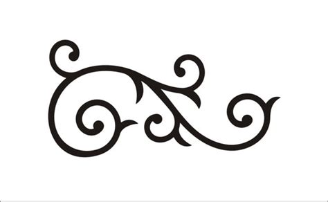 Items similar to Scroll Stencil Flourish 2.8" Tall x 5.5" Wide Scroll half on Etsy