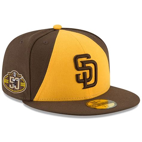 Men's San Diego Padres New Era Brown/Gold 50th Anniversary Authentic ...