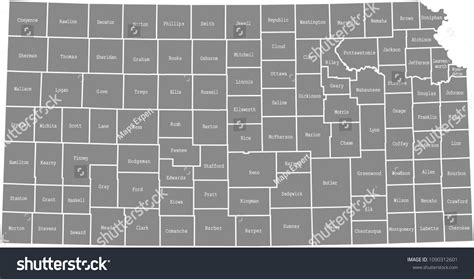 Kansas county map Images, Stock Photos & Vectors | Shutterstock